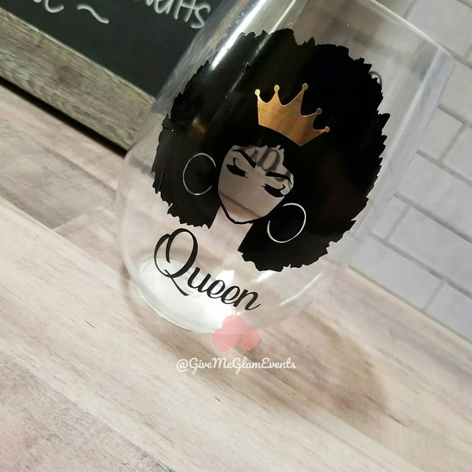 Custom Personalized Stiletto Diamond Stem or Stemless Wine Glasses – Give  Me Glam Events Creations