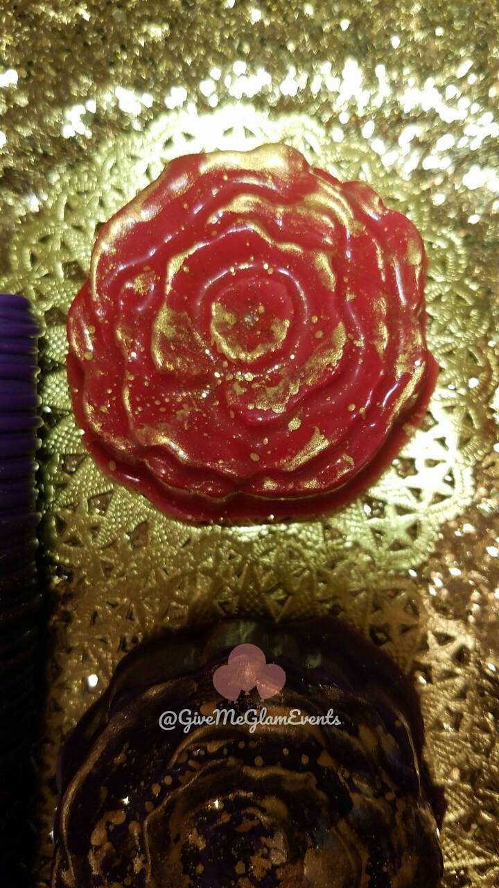 Arabian Nights Rose Oreos Moroccan Theme Splatter Chocolate Covered Rose Oreos 1 Dozen (12ct)