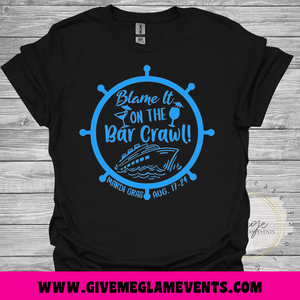 Mardi Gras Bar Crawl Pub Crawl Cruise Shirts