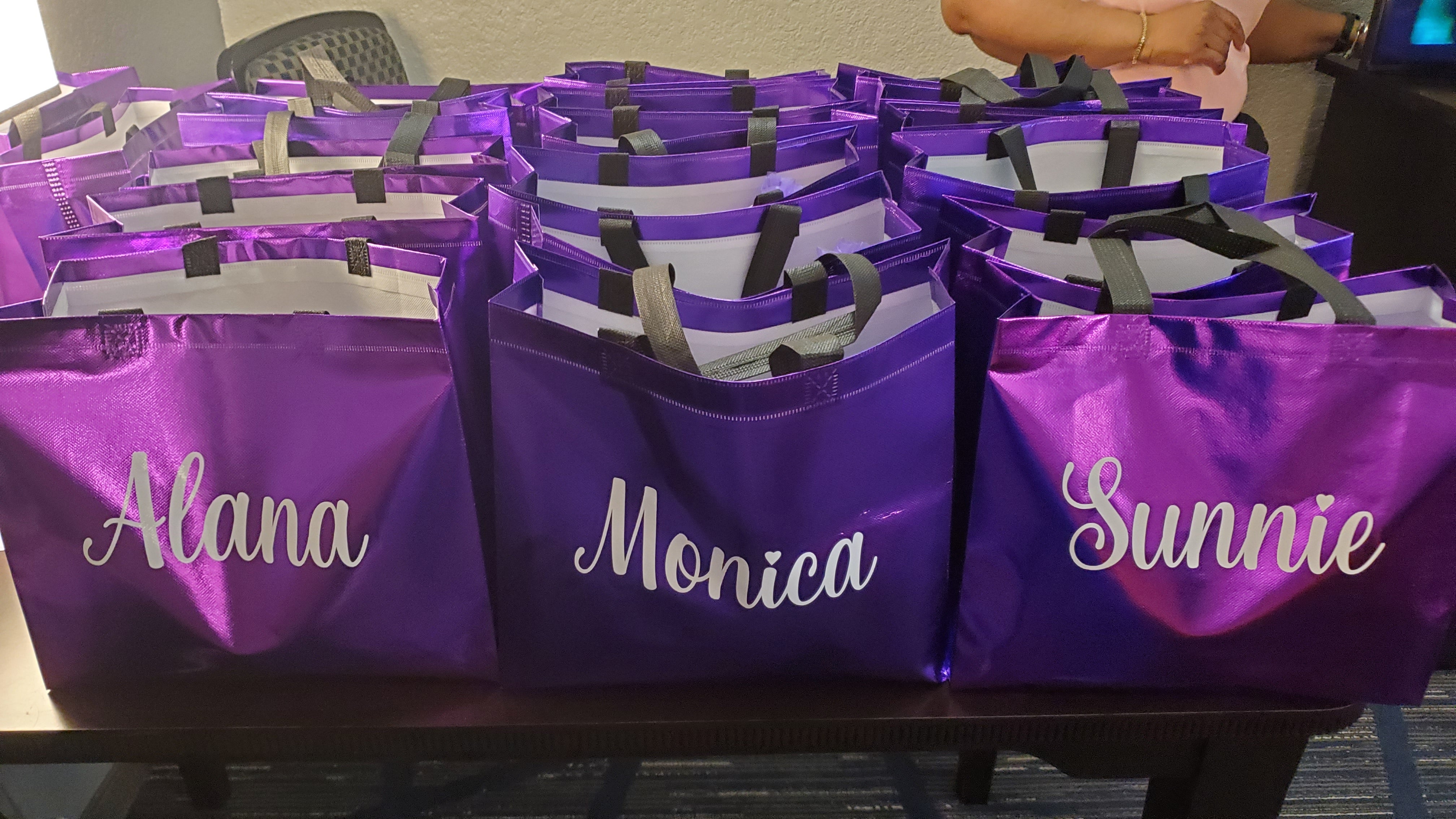 Personalized Reusable Gift Bags Custom Tote Glam Bags