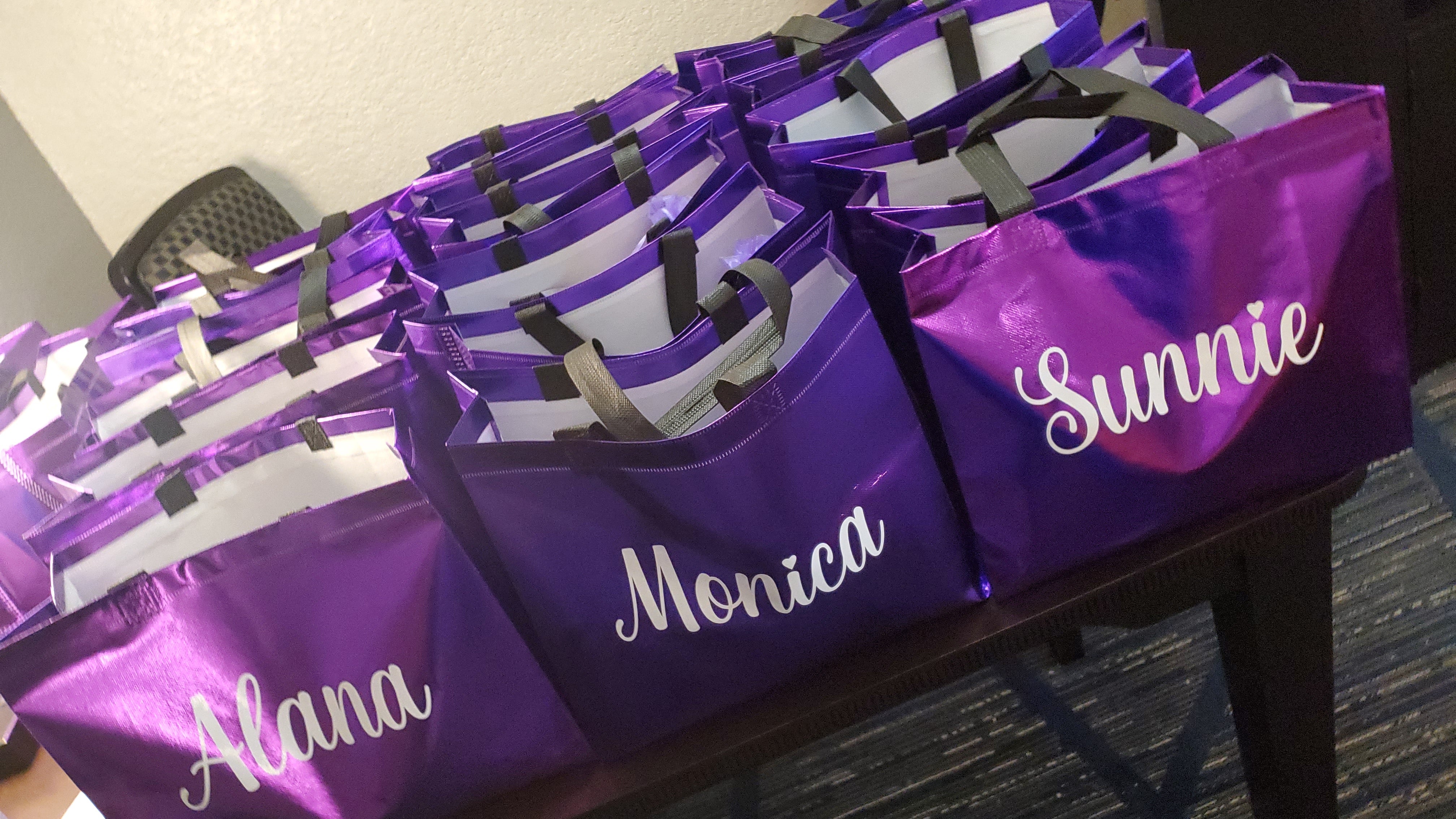 Personalized Reusable Gift Bags Custom Tote Glam Bags