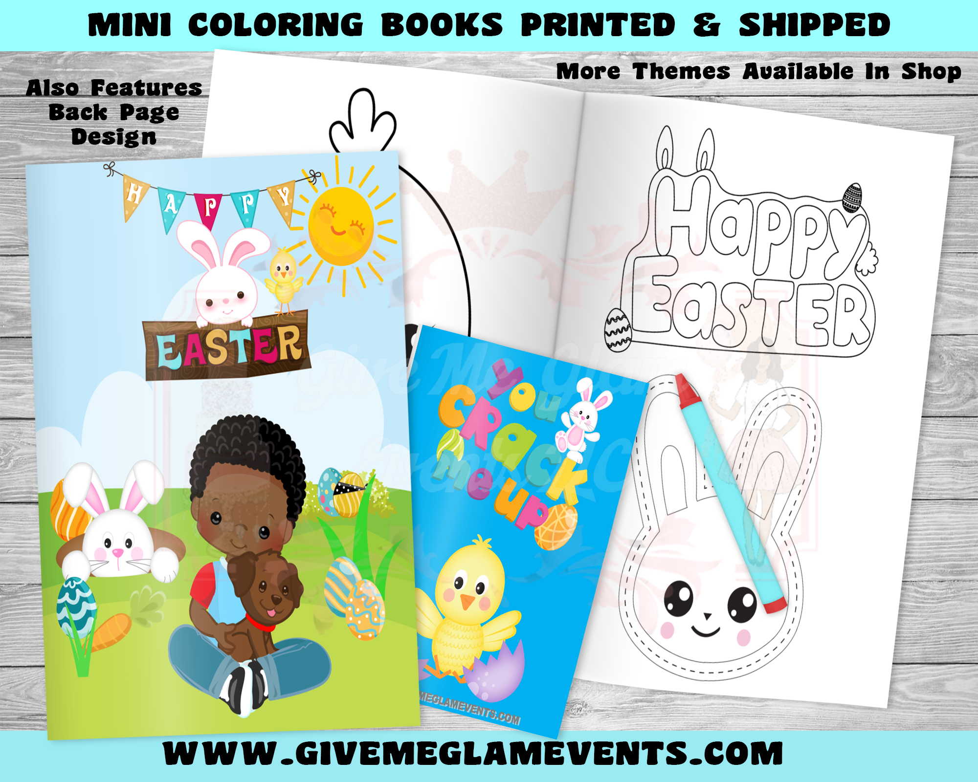 Easter Boys Mini Coloring Books - Basker Stuffers – Give Me Glam Events  Creations