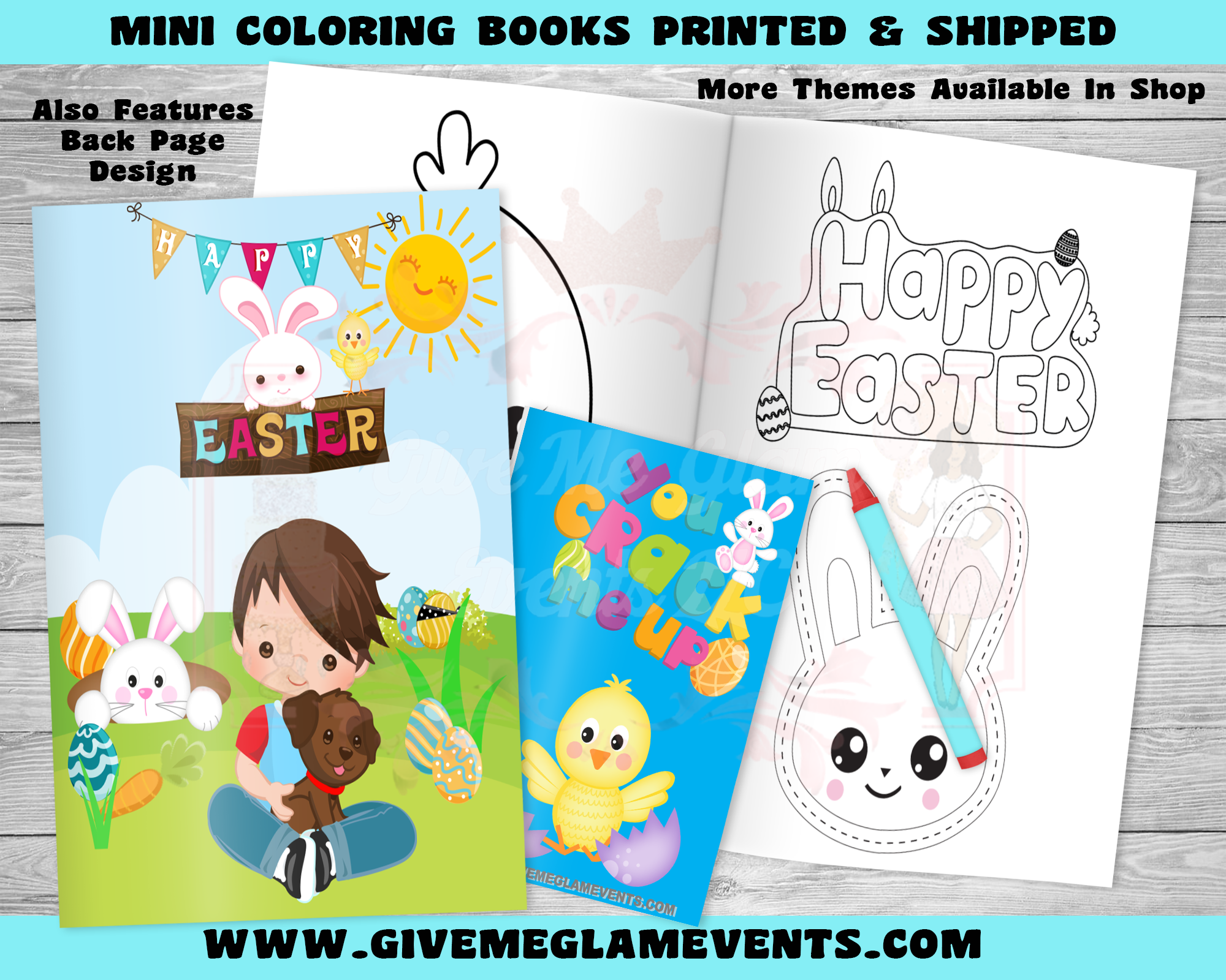 Easter Boys Mini Coloring Books - Basker Stuffers – Give Me Glam