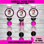 Paris Theme Gumball Bubble Gum Party Favors 6ct or 12ct