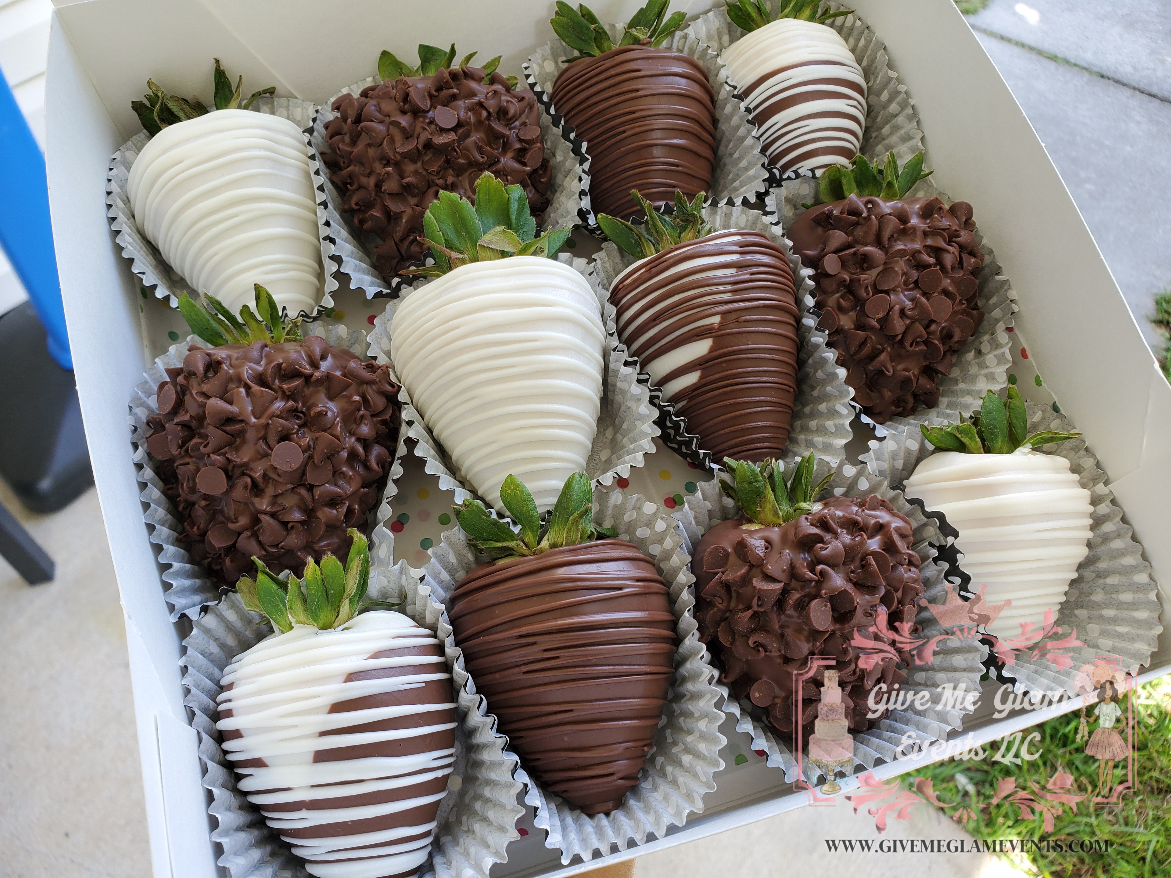 Chocolate Covered Strawberries (12ct) LOCAL PICKUP ONLY MONCKS CORNER, –  Give Me Glam Events Creations
