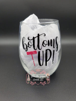 Custom Girls Night Stemless Wine Glasses- Custom Wine Glasses