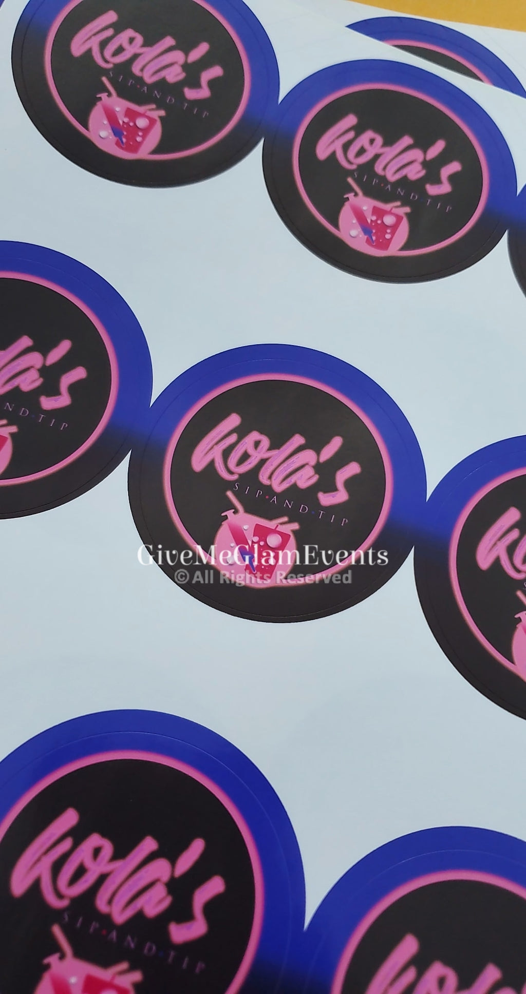 Circle Logo Stickers Printing Service (Price Per Sheet)