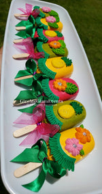 Custom Hawaiian Tropical Luau Theme Cakesicle Treats 1 Dozen  (12ct)