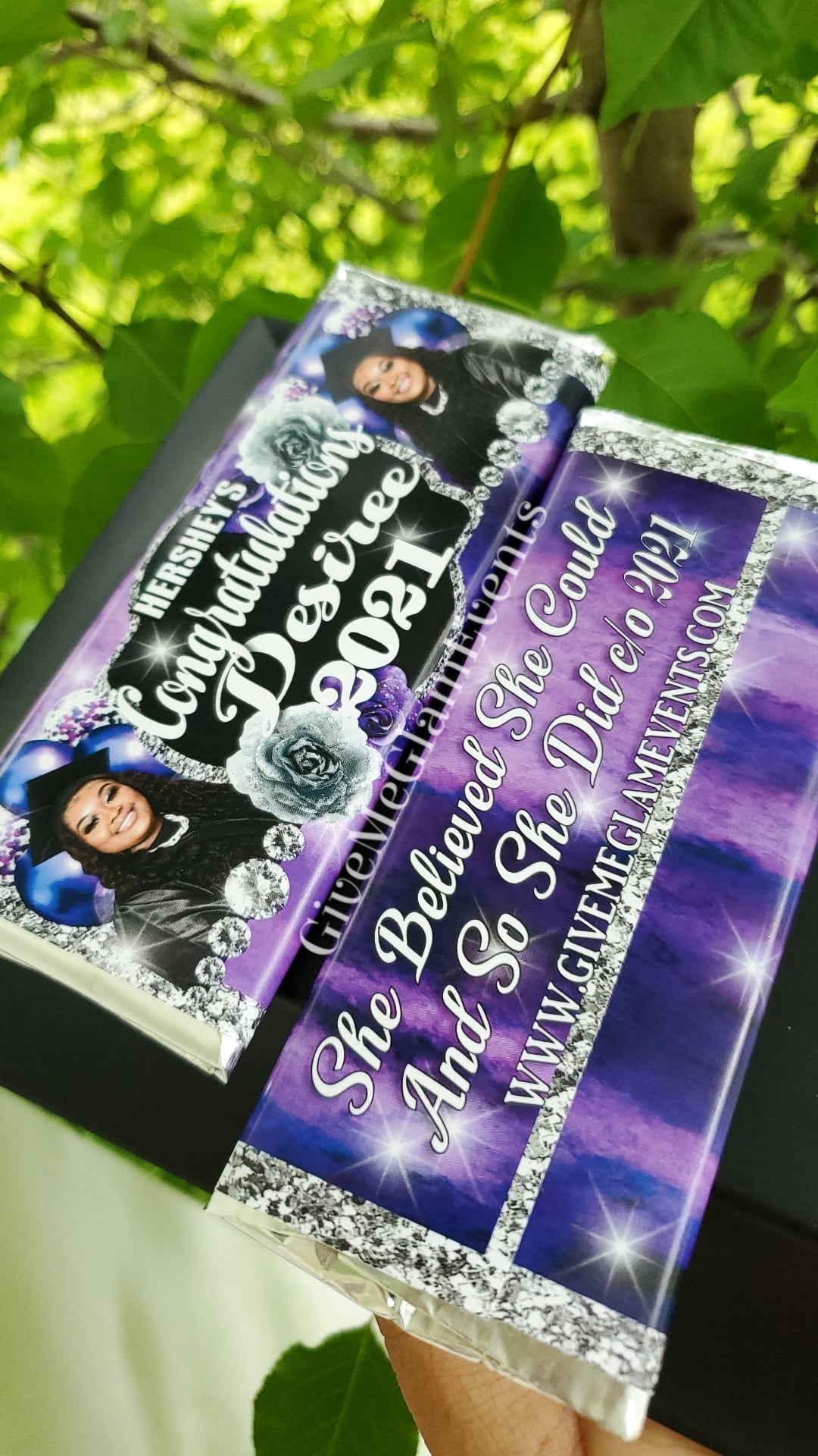Custom Graduation Candy Bar Hershey Wrapper Digital File Printed Assembled Party Favors