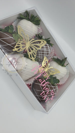 Mother's Day Themed Chocolate Covered Strawberry Boxes (LOCAL PICKUP ONLY)