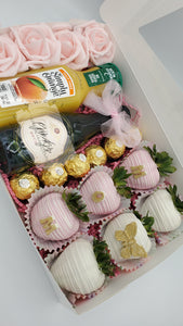 Mother's Day MOMosa Chocolate Covered Strawberry Boxes (LOCAL PICKUP ONLY)