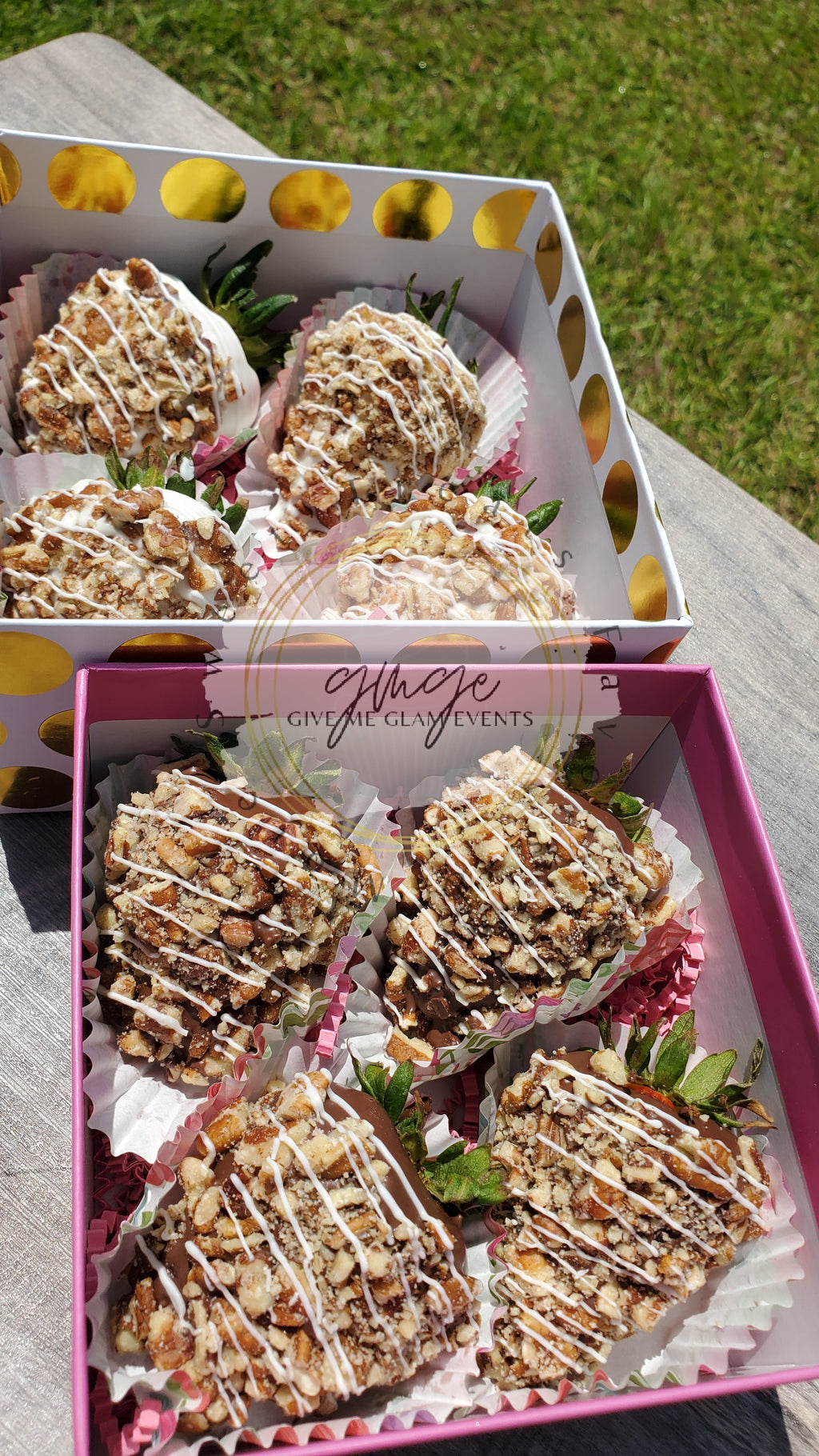 Mother's Day 4ct Gourmet Chocolate Covered Strawberry Mini Boxes (LOCAL PICKUP ONLY)