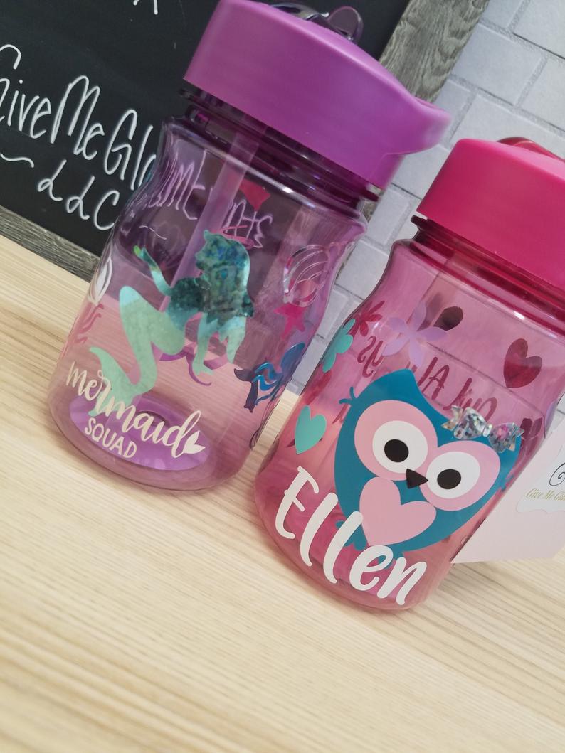 Kids Personalized Summer Water Bottle with Snack Container – Glennwood  Creations