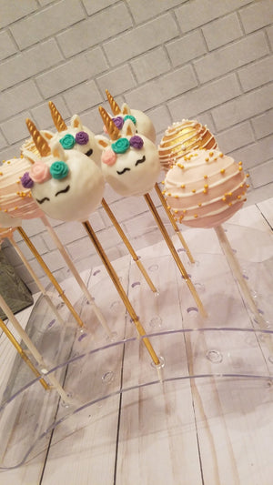 Rainbow Cake Pop Sticks 4 Flavors Chocolate Strawberry Vanilla Red Velvet  Gourmet Birthday Baby Shower Party Favor gift 
