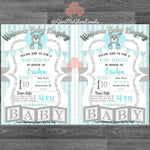 Baby Boy Teddy Bear Baby Shower Digital Invitation, Teddy Bear Invite Baby Bear Invitation