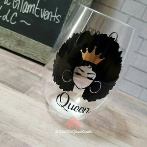 Custom Personalized Stiletto Diamond Stem or Stemless Wine Glasses – Give  Me Glam Events Creations