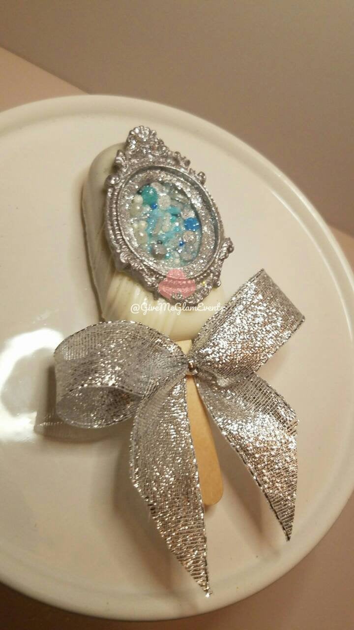 Winter Wonderland Theme Custom Cakesicles Elegant Cake Popsicles 1 Dozen (12ct)