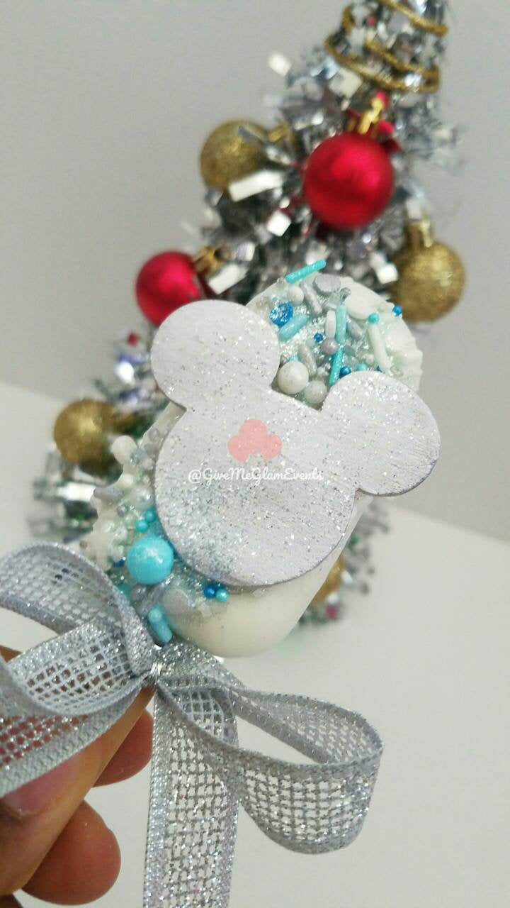 Winter Wonderland Theme Custom Cakesicles Elegant Cake Popsicles 1 Dozen (12ct)